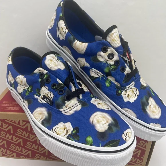 Vans Men’s Era (Romantic Floral) Lapis Blue SneakersVN0A38FRVP9